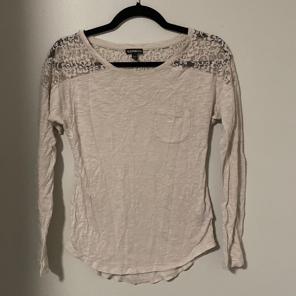 Lace long sleeve t shirt